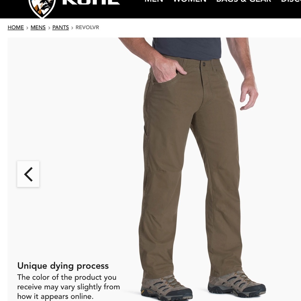 Men’s Kuhl Revolvr Pants, sz 40 x 30